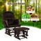 Nursery Rocking Glider Chair with Ottoman for Feeding and Soothing